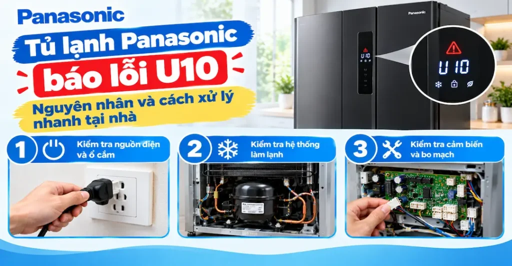Tủ lạnh Panasonic báo lỗi U10