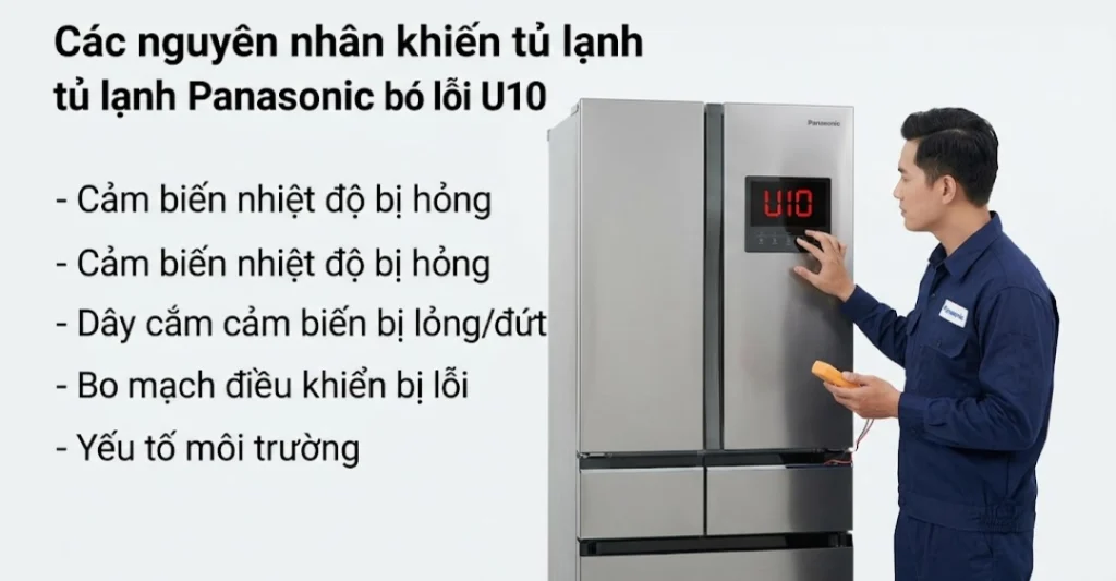 Các nguyên nhân khiến tủ lạnh Panasonic báo lỗi U10