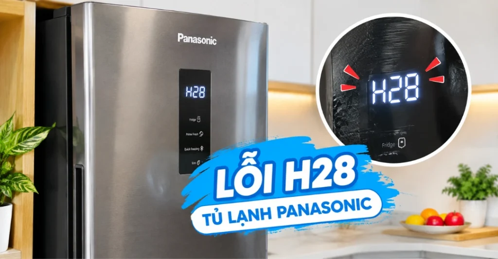lỗi H28 tủ lạnh Panasonic