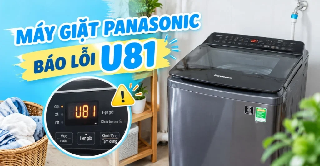 máy giặt Panasonic báo lỗi U81