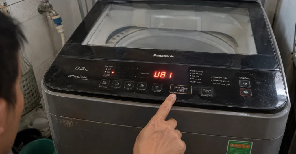 Lỗi U81 trên máy giặt Panasonic