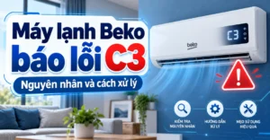 máy lạnh Beko báo lỗi C3
