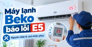 máy lạnh Beko báo lỗi E5