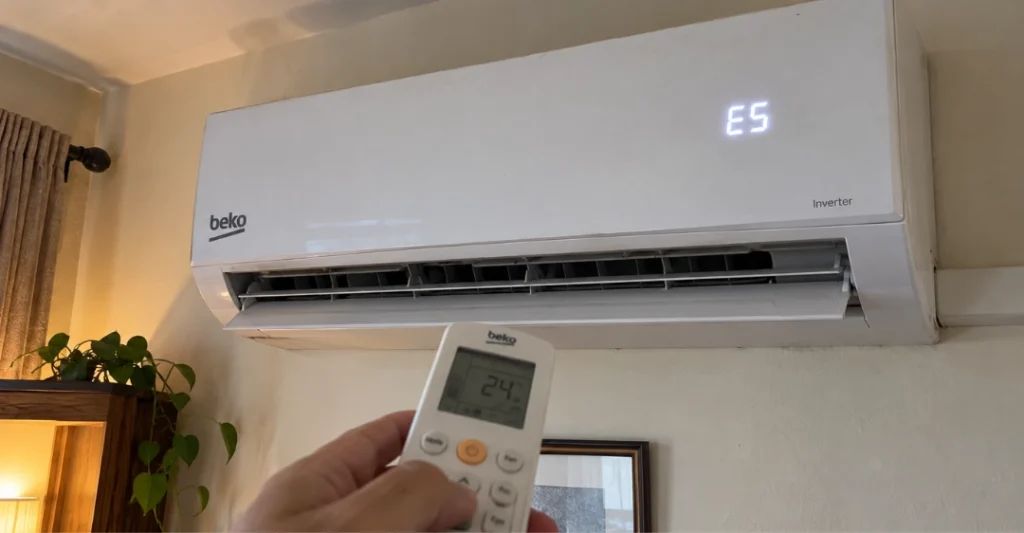 Màn hình LED máy lạnh Beko hiển thị mã lỗi E5