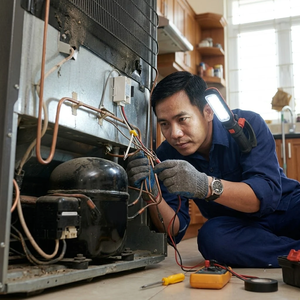 Thợ sửa tủ lạnh tại nhà khách hàng